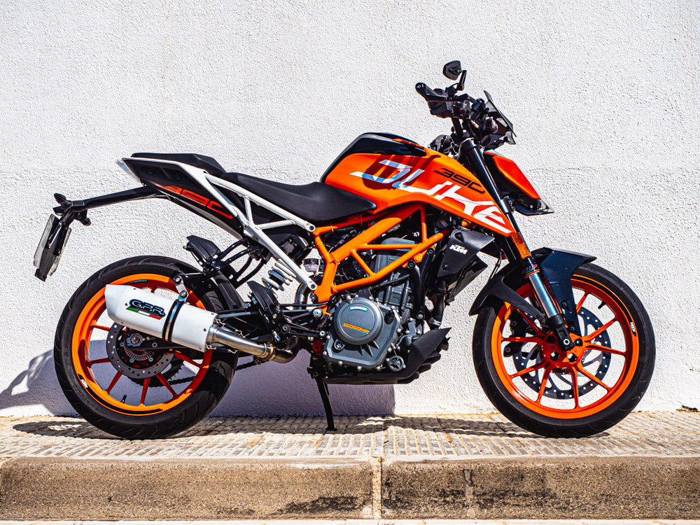 GPR exhaust Ktm Duke 390 2017-2020, Albus Evo4, Homologated legal slip-on exhaust including removable db killer and link pipe - GPR Exhausts
