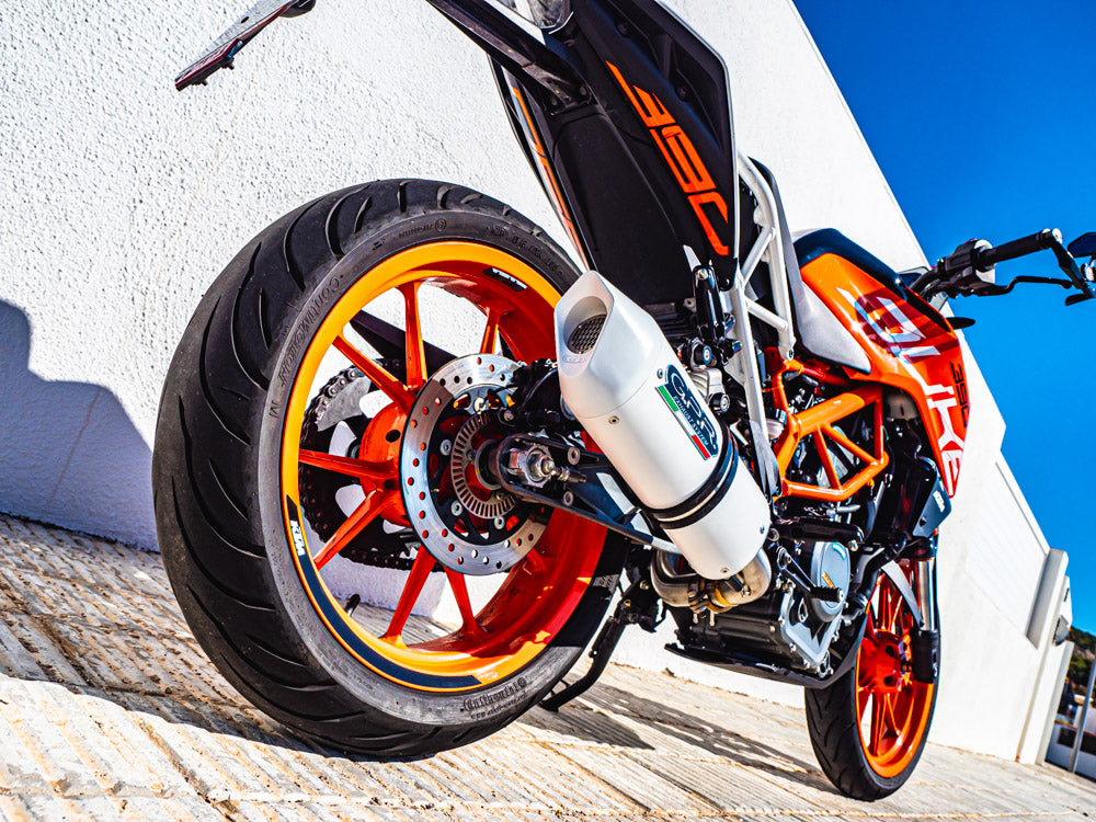 GPR exhaust Ktm Duke 390 2017-2020, Albus Evo4, Homologated legal slip-on exhaust including removable db killer and link pipe - GPR Exhausts