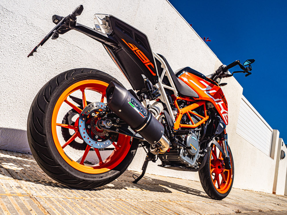 GPR exhaust Ktm Duke 250 2017-2020, Furore Nero, Racing slip-on exhaust including link pipe - GPR Exhausts