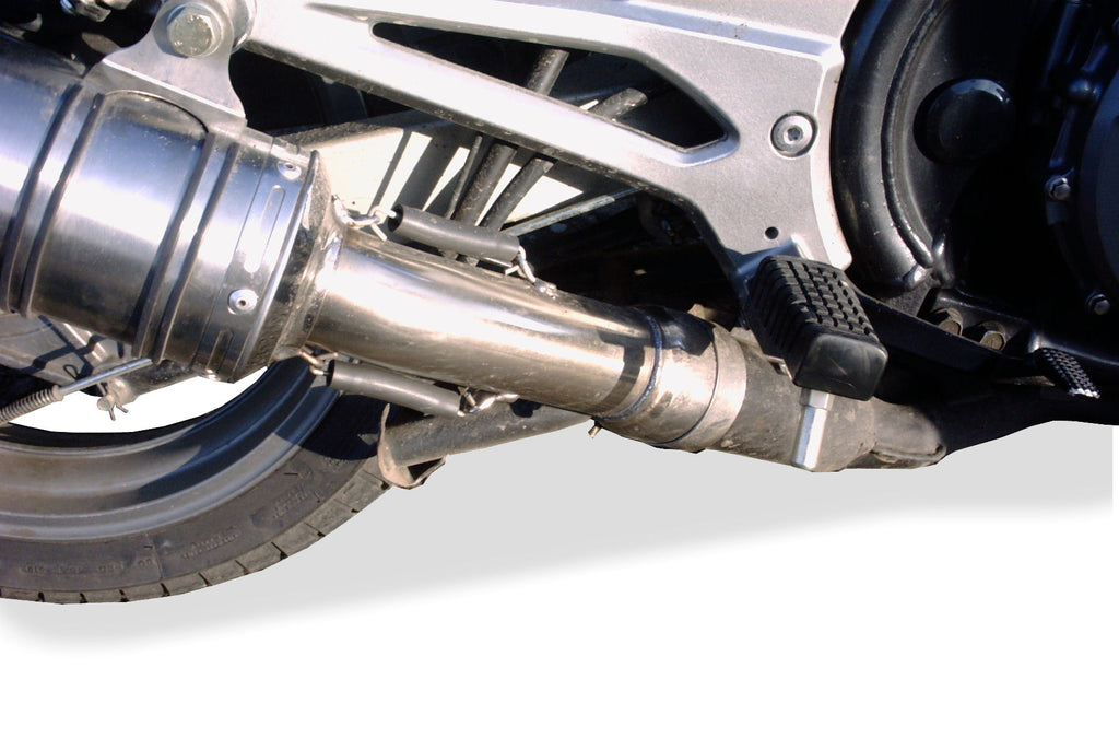 GPR exhaust Kawasaki ER 5 1996-2006, Trioval, Homologated legal slip-on exhaust including removable db killer and link pipe - GPR Exhausts