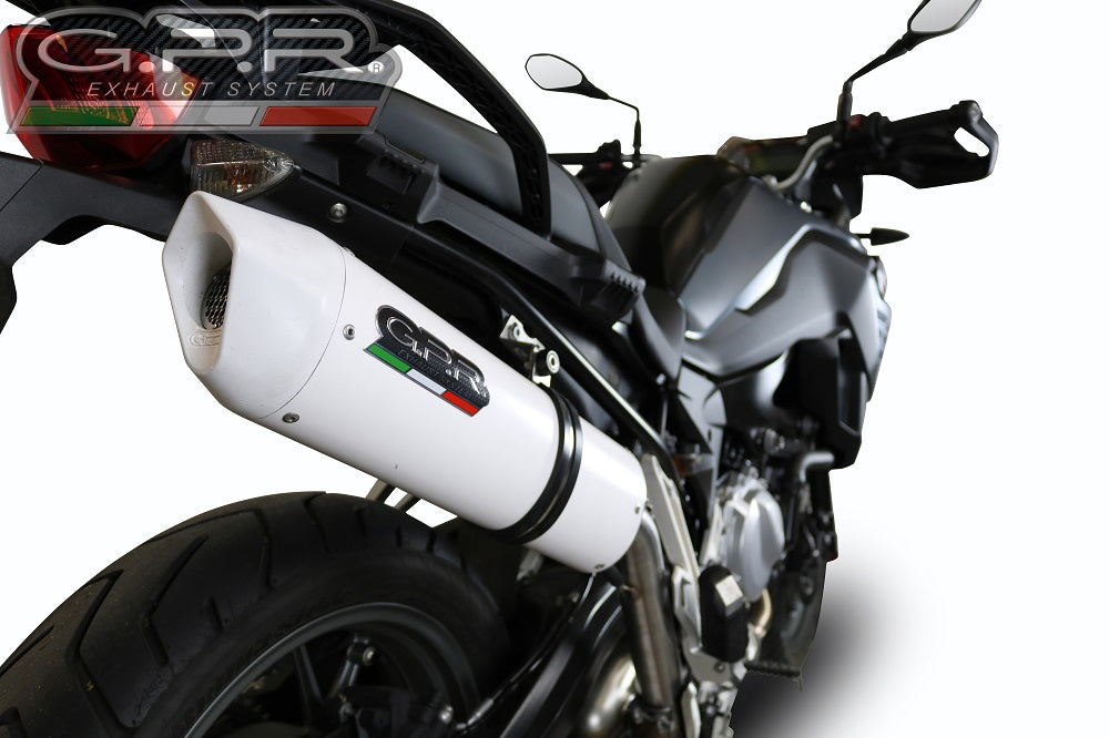 GPR exhaust Bmw F 750 Gs 2018-2020, Albus Evo4, Homologated legal slip-on exhaust including removable db killer and link pipe - GPR Exhausts