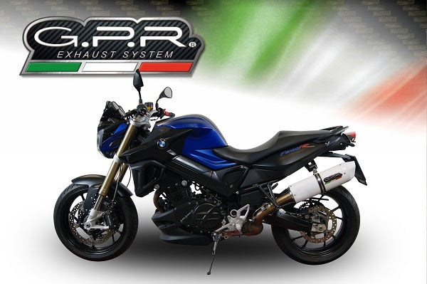GPR exhaust Bmw F 800 R 2009-2014, Albus Ceramic, Homologated legal slip-on exhaust including removable db killer and link pipe - GPR Exhausts