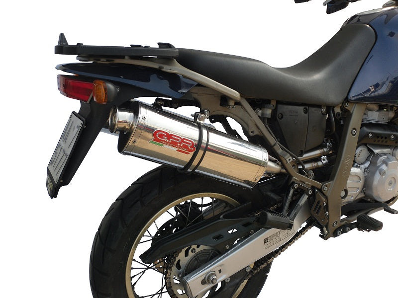 GPR exhaust Aprilia Pegaso 650 Ga 1992-1996, Trioval, Dual Homologated legal slip-on exhaust including removable db killers and link pipes - GPR Exhausts