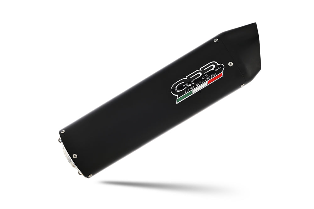 GPR exhaust Moto Guzzi Griso 1200 8V 2007-2016, Furore Nero, Homologated legal slip-on exhaust including removable db killer and link pipe - GPR Exhausts
