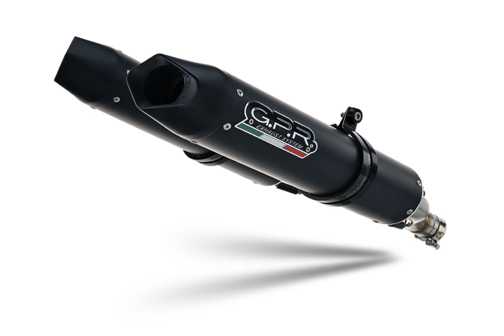 GPR exhaust Aprilia Dorsoduro 900 2017-2020, Furore Nero, Dual racing slip-on exhaust including link pipes - GPR Exhausts