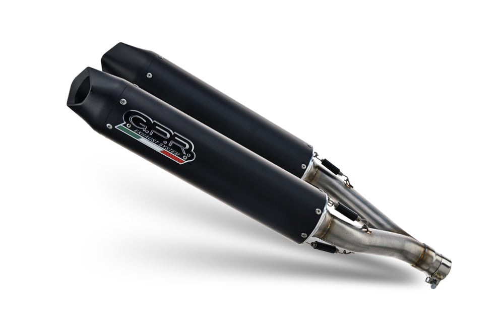 GPR exhaust Aprilia Shiver 900 2017-2020, Furore Nero, Dual racing slip-on exhaust including link pipes - GPR Exhausts