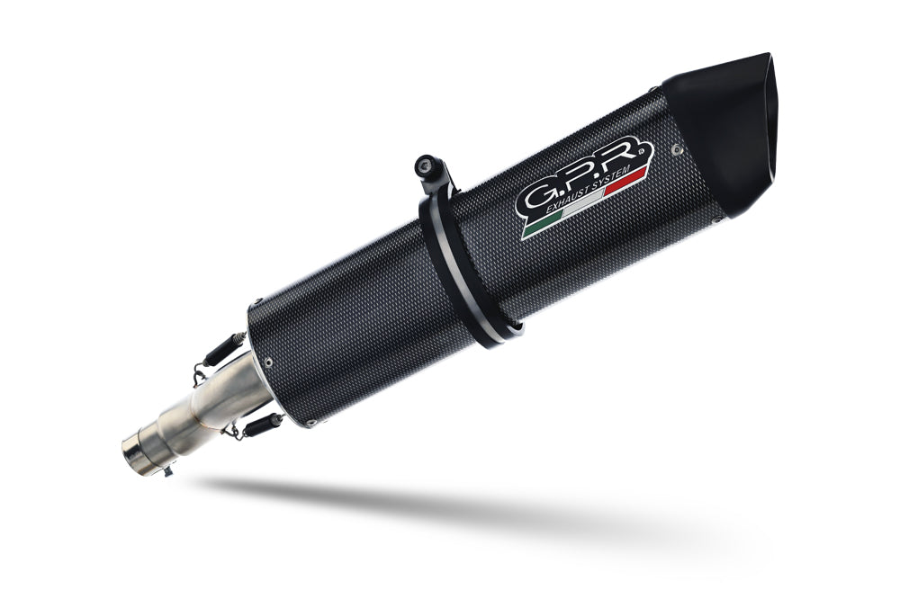 GPR exhaust Moto Guzzi Breva 1100 4V  2005-2010, Furore Poppy, Homologated legal slip-on exhaust including removable db killer and link pipe - GPR Exhausts