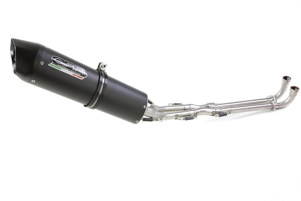 GPR exhaust Yamaha T-Max 500 2001-2011, Furore Nero, Homologated legal full system exhaust, including removable db killer - GPR Exhausts