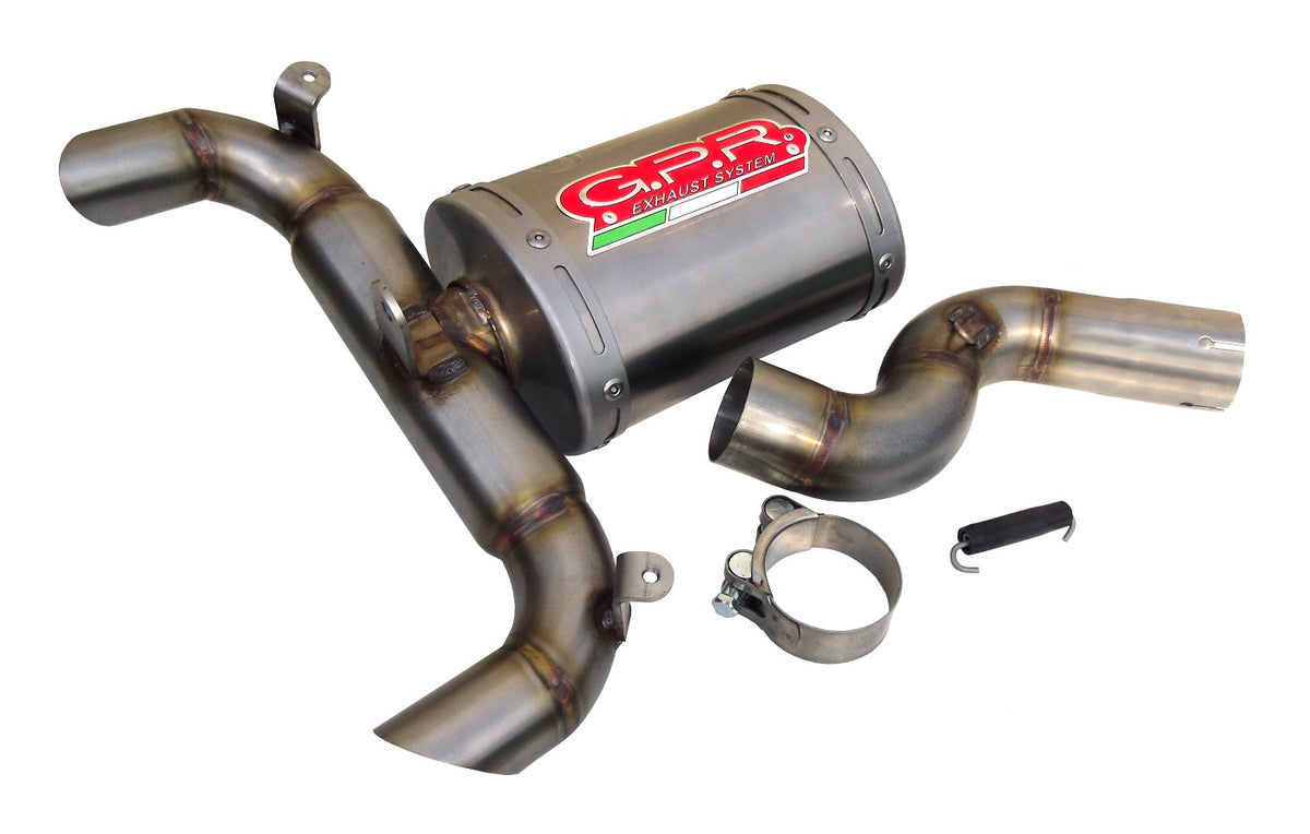 GPR exhaust Suzuki GSR 400 2006-2011, Alluminio Ghost, Homologated legal slip-on exhaust including removable db killer and link pipe - GPR Exhausts