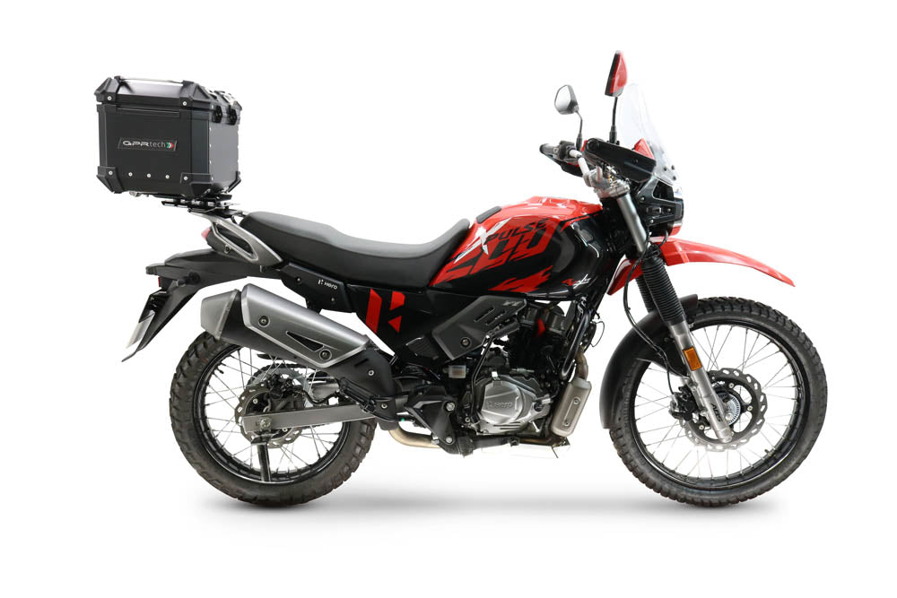 GPR Tech Alpi-Tech 26L Aluminium Top Case with Specific Fitting Plate - Hero Xpulse 200 4V (2025–2026) - Black
