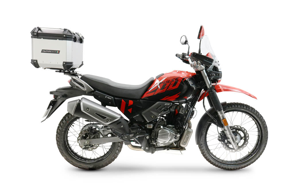 GPR Tech Alpi-Tech 35L Aluminium Top Case with Specific Fitting Plate - Hero Xpulse 200 4V (2025–2026) - Silver