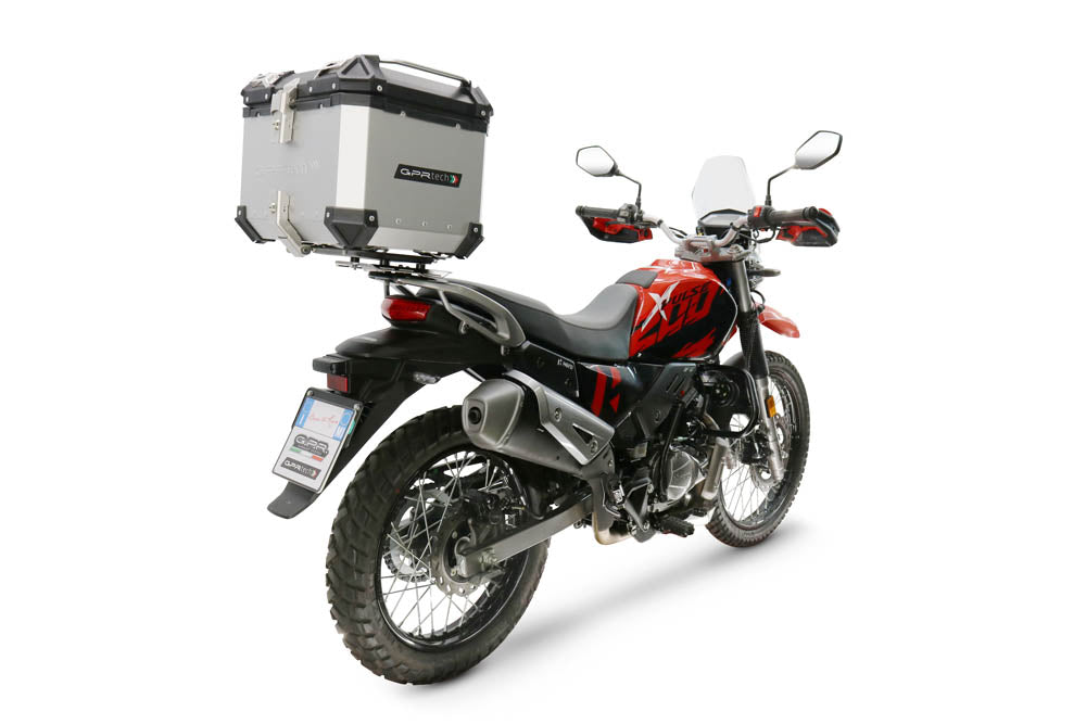 GPR Tech Alpi-Tech 35L Aluminium Top Case with Specific Fitting Plate - Hero Xpulse 200 4V (2025–2026) - Silver - image 3