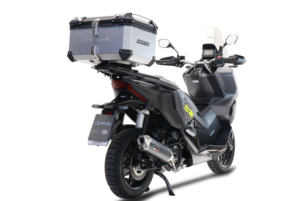 GPR Tech Alpi-Tech 45L Aluminium Top Case with Specific Fitting Plate - Honda Forza 125 (2015–2023) - Silver - image 3
