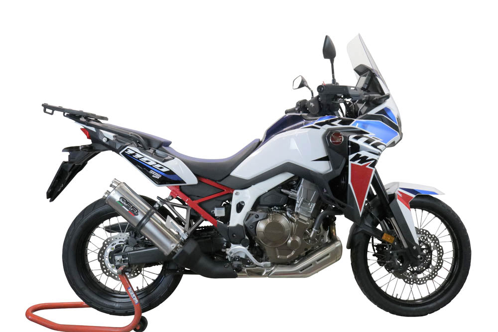 GPR exhaust Honda Crf 1000 L Africa Twin 2018-2020, Dual Inox, Homologated legal slip-on exhaust including removable db killer and link pipe - GPR Exhausts