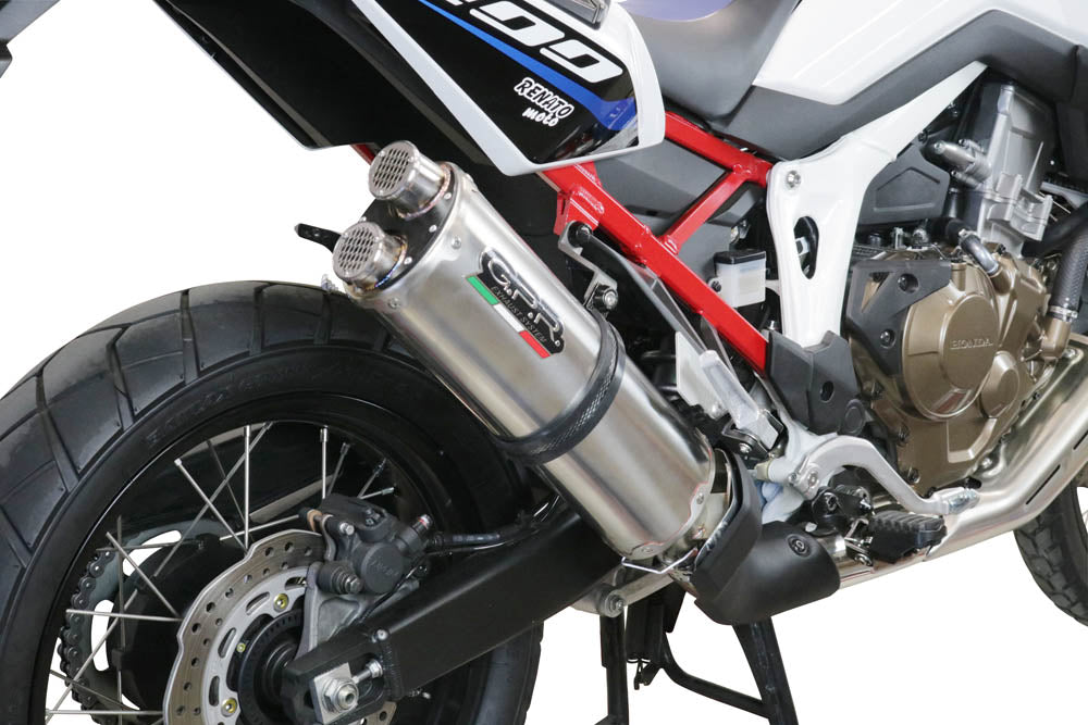 GPR exhaust Honda Crf 1000 L Africa Twin 2015-2017, Dual Inox, Homologated legal slip-on exhaust including removable db killer and link pipe - GPR Exhausts