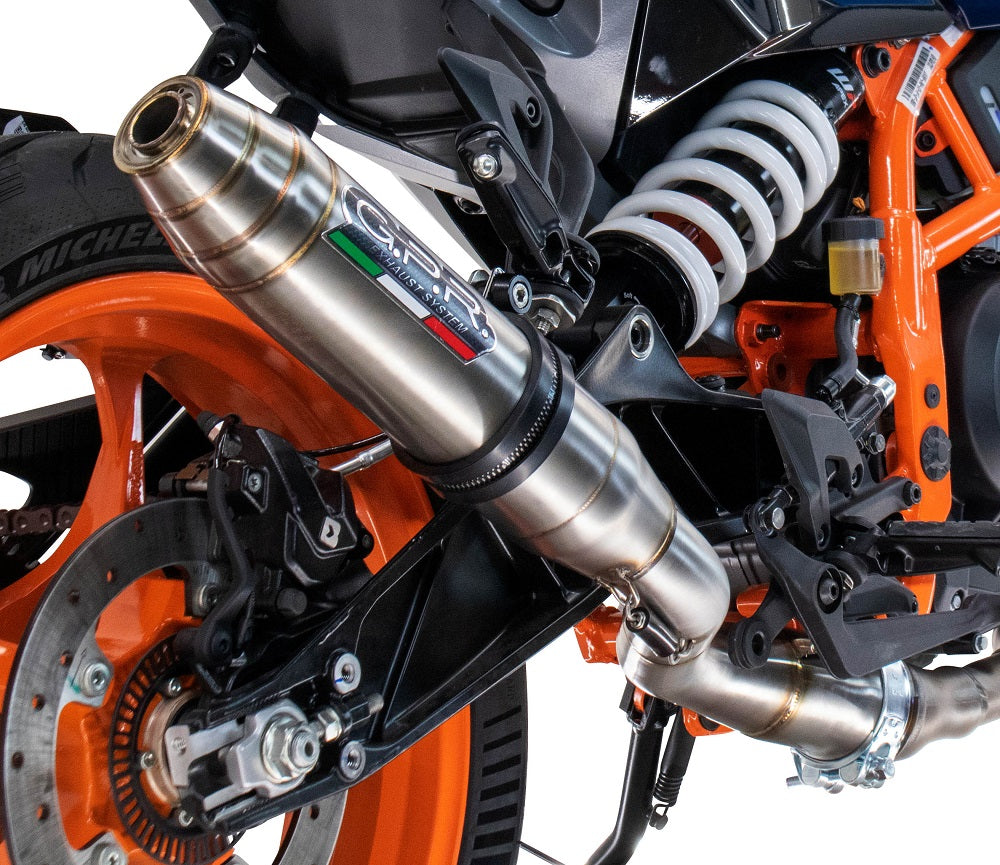 GPR exhaust Husqvarna Svartpilen 401 2024-2025, Deeptone Inox, Homologated legal slip-on exhaust including removable db killer and link pipe - GPR Exhausts