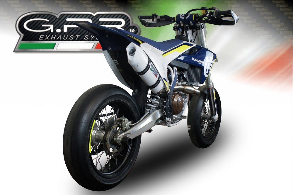 GPR exhaust Husqvarna FS 450 2016-2017, Albus Ceramic, Racing full system exhaust, including removable db killer - GPR Exhausts