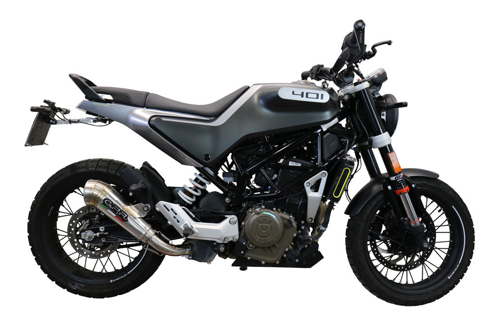 GPR exhaust Husqvarna Vitpilen 401 2020-2020, Powercone Evo, Homologated legal slip-on exhaust including removable db killer and link pipe - GPR Exhausts