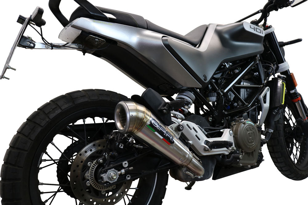 GPR exhaust Husqvarna Vitpilen 401 2021-2023, Powercone Evo, Homologated legal slip-on exhaust including removable db killer and link pipe - GPR Exhausts