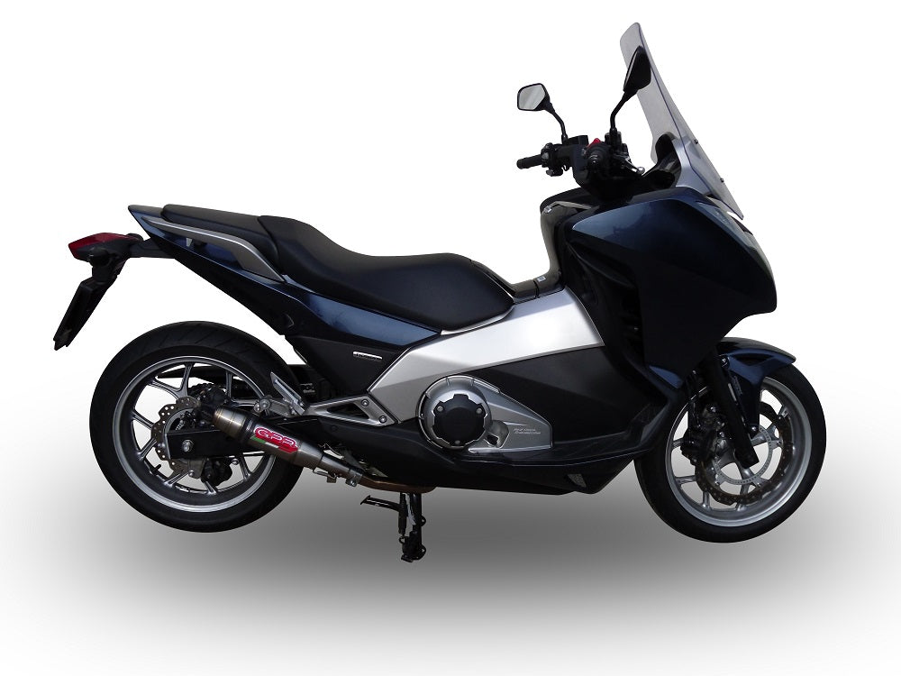 GPR exhaust Honda Integra 750 2014-2015, Deeptone Inox, Homologated legal slip-on exhaust including removable db killer and link pipe - GPR Exhausts