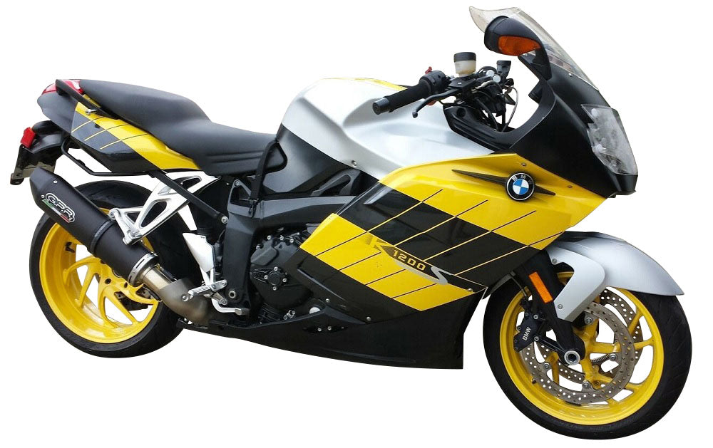 GPR exhaust Bmw K 1200 S -R 2004-2008, Furore Nero, Homologated legal slip-on exhaust including removable db killer and link pipe - GPR Exhausts