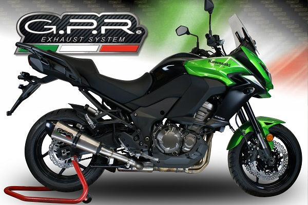 GPR exhaust Kawasaki Versys 1000 I.E. 2017-2018, New Grand Prix Evo Titanium, Homologated legal slip-on exhaust including removable db killer and link - GPR Exhausts