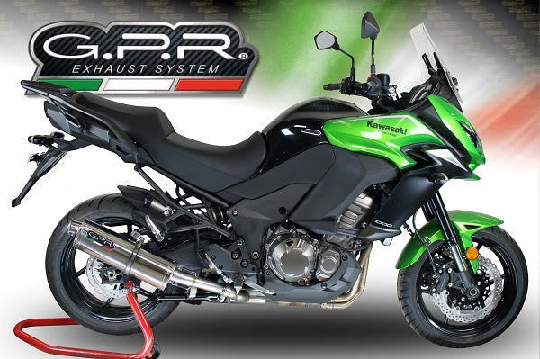 GPR exhaust Kawasaki Versys 1000 I.E. 2011-2013, Trioval, Homologated legal slip-on exhaust including removable db killer and link pipe - GPR Exhausts
