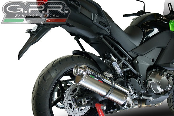 GPR exhaust Kawasaki Versys 1000 I.E. 2017-2018, Trioval, Homologated legal slip-on exhaust including removable db killer and link pipe - GPR Exhausts