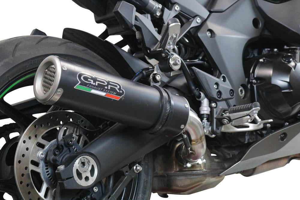 GPR exhaust Kawasaki Ninja 1000 Sx 2021-2024, M3 Black Titanium, Homologated legal slip-on exhaust including removable db killer and link pipe - GPR Exhausts