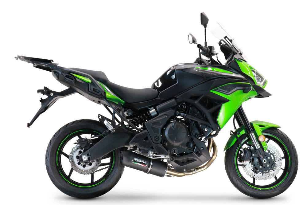 GPR exhaust Kawasaki Versys 650 2023-2024, Furore Nero, full system exhaust legal for UK and non-EU countries including removable db killer - GPR Exhausts
