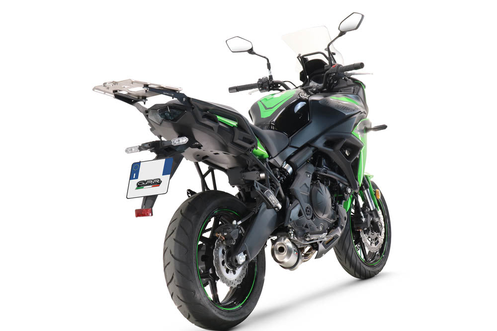 GPR exhaust Kawasaki Versys 650 2015-2016, Satinox , Homologated legal full system exhaust, including removable db killer - GPR Exhausts
