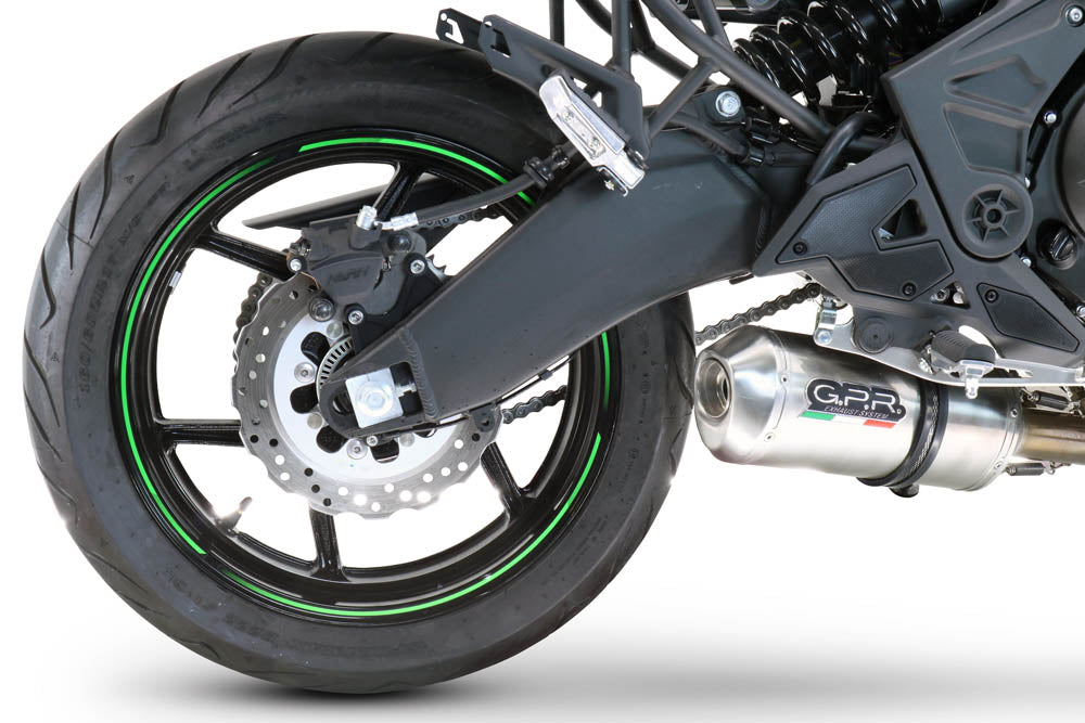 GPR exhaust Kawasaki Versys 650 2015-2016, Satinox , Homologated legal full system exhaust, including removable db killer - GPR Exhausts