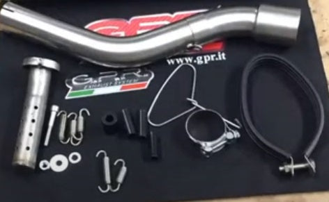 GPR exhaust Kawasaki Klr 600 1985-2004, Furore Nero, Homologated legal slip-on exhaust including removable db killer and link pipe - GPR Exhausts