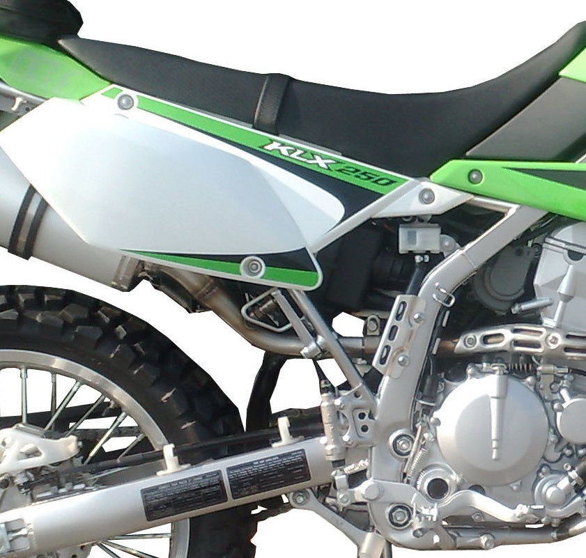 GPR exhaust Kawasaki KLX 250 S 2009-2017, Satinox , Homologated legal slip-on exhaust including removable db killer and link pipe - GPR Exhausts