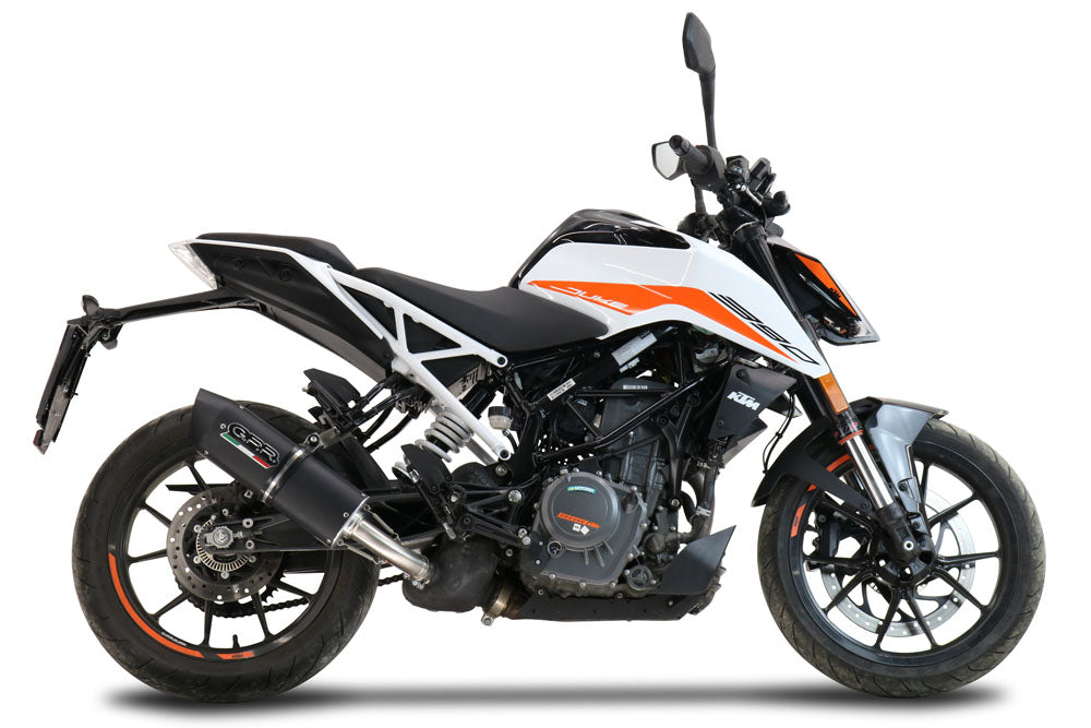 GPR exhaust Ktm Duke 390 2021-2024, Furore Nero, Racing slip-on exhaust including link pipe and removable dbkiller - GPR Exhausts