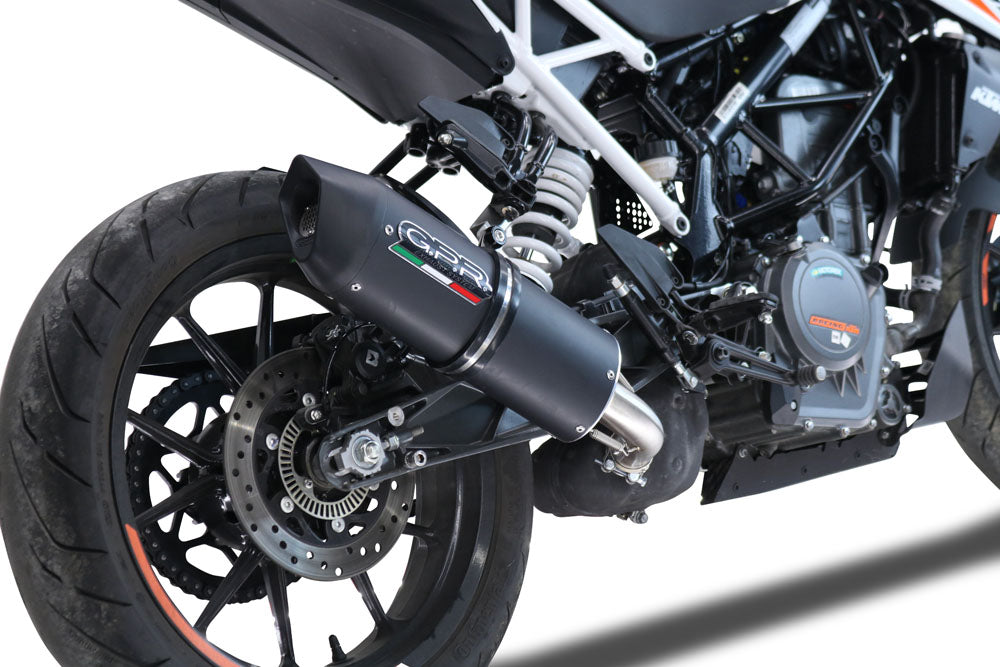 GPR exhaust Ktm Duke 390 2021-2024, Furore Nero, Racing slip-on exhaust including link pipe and removable dbkiller - GPR Exhausts