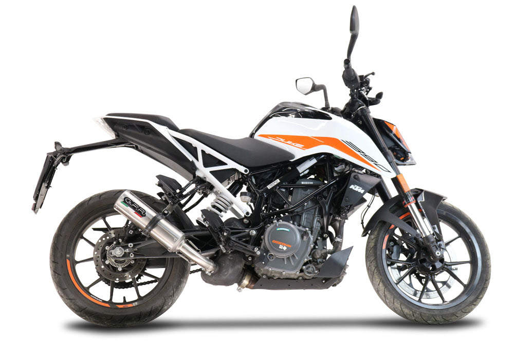 GPR exhaust Ktm Duke 390 2021-2024, M3 Inox , Racing slip-on exhaust including link pipe and removable dbkiller - GPR Exhausts