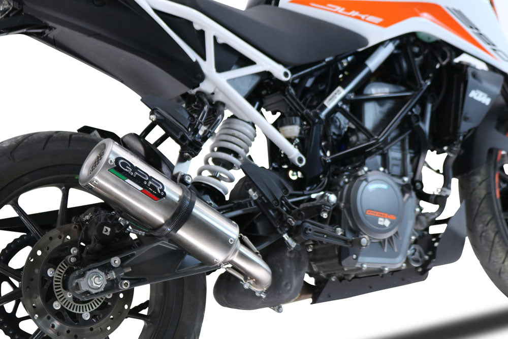 GPR exhaust Ktm Duke 390 2021-2024, M3 Inox , Racing slip-on exhaust including link pipe and removable dbkiller - GPR Exhausts