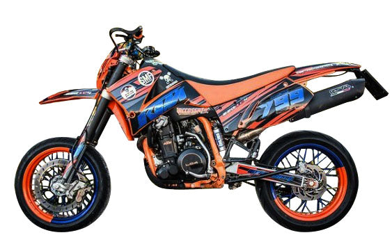 GPR exhaust Ktm EGS Adventure - LC4  1999-2003, Furore Nero, Homologated legal slip-on exhaust including removable db killer and link pipe - GPR Exhausts