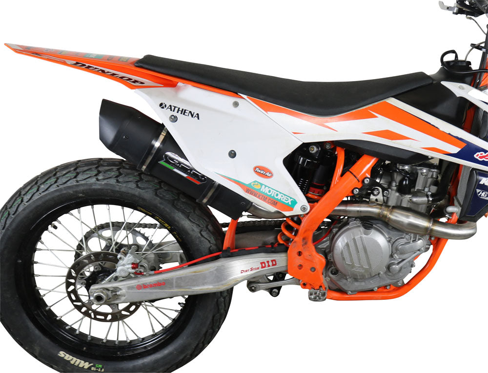 GPR exhaust Ktm SX-F 450 2016-2018, Furore Nero, Racing full system exhaust, including removable db killer/spark arrestor - GPR Exhausts