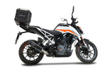 GPR Tech Alpi-Tech 26L Aluminium Top Case with Roof Rack & Specific Fitting Plate - KTM Duke 125 (2017–2020) - Black