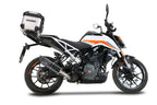 GPR Tech Alpi-Tech 26L Aluminium Top Case with Roof Rack & Specific Fitting Plate - KTM Duke 125 (2017–2020) - Silver