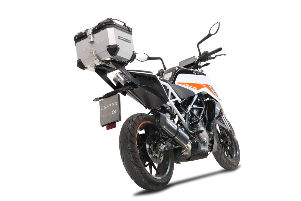 GPR Tech Alpi-Tech 26L Aluminium Top Case with Roof Rack & Specific Fitting Plate - KTM Duke 125 (2017–2020) - Silver - image 4