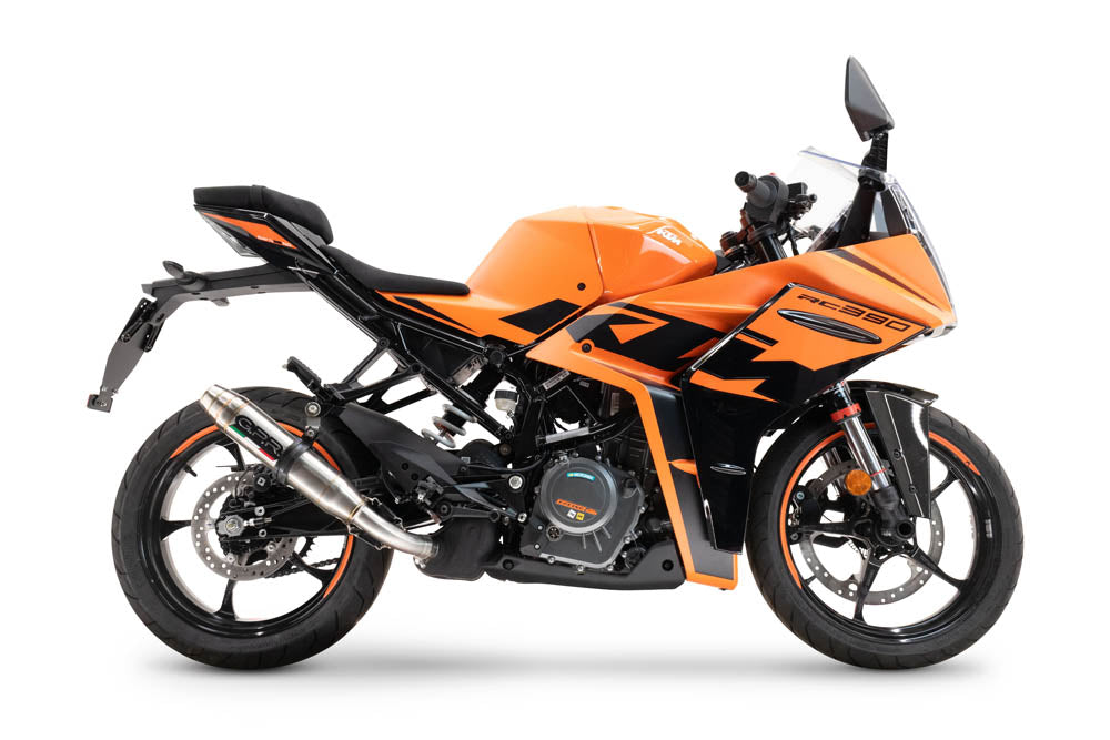 GPR exhaust Ktm Rc 390 2022-2024, Deeptone Inox, Homologated legal slip-on exhaust including removable db killer and link pipe - GPR Exhausts