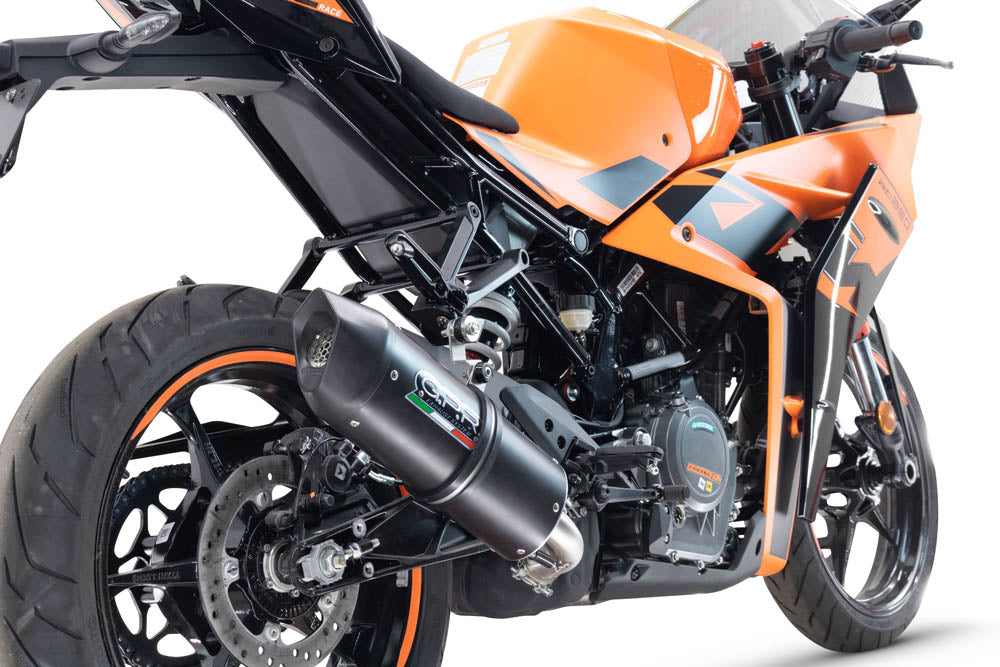 GPR exhaust Ktm Rc 390 2022-2024, Furore Nero, Racing slip-on exhaust including link pipe and removable dbkiller - GPR Exhausts