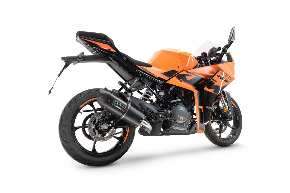 GPR exhaust Ktm Rc 390 2022-2024, Furore Nero, Racing slip-on exhaust including link pipe and removable dbkiller - GPR Exhausts