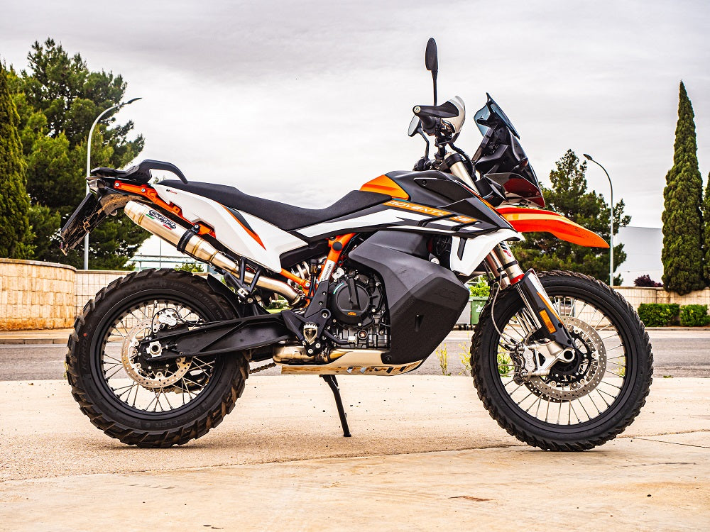 GPR exhaust Ktm Adventure 890 2020-2024, Deeptone Inox, Homologated legal slip-on exhaust including removable db killer and link pipe - GPR Exhausts