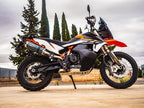 GPR exhaust Ktm Adventure 890 2021-2024, Dual Poppy, Homologated legal slip-on exhaust including removable db killer and link pipe - GPR Exhausts
