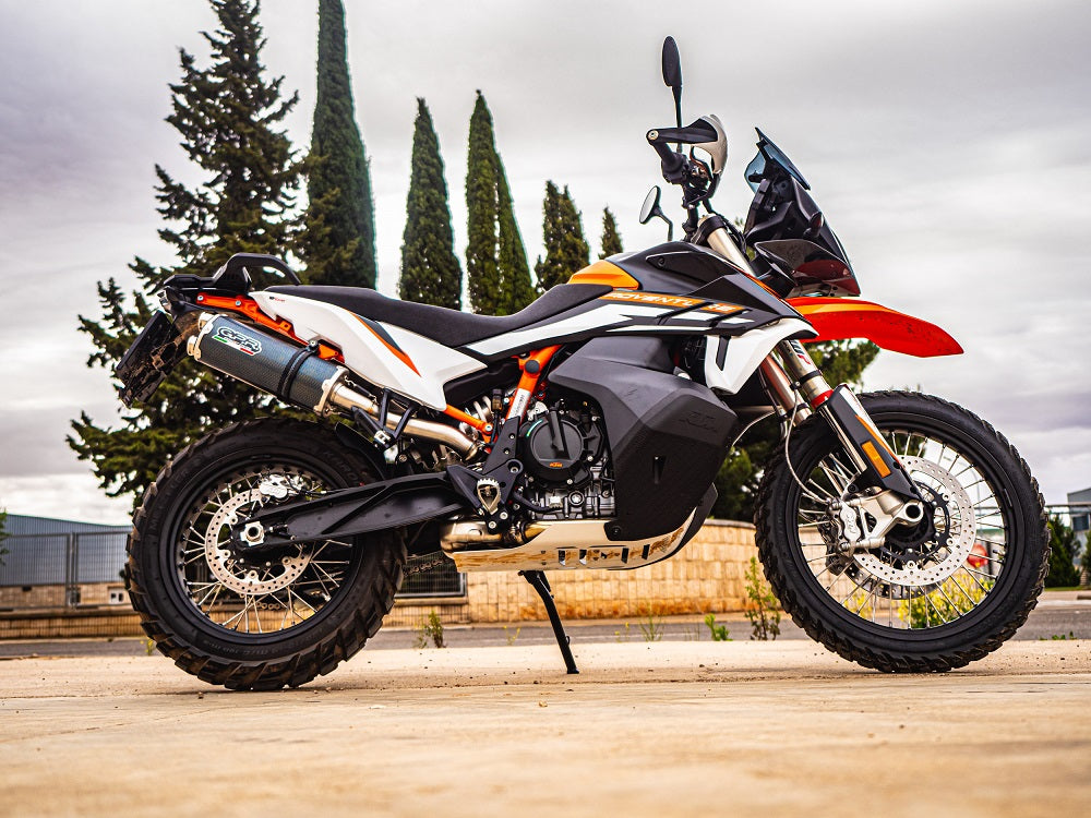 GPR exhaust Ktm SMT 890 2023-2024, Dual Poppy, Homologated legal slip-on exhaust including removable db killer and link pipe - GPR Exhausts