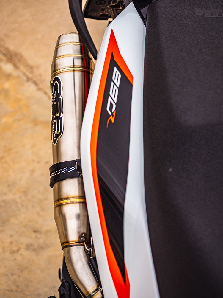 GPR exhaust Ktm Duke 890 2021-2024, Deeptone Inox, Homologated legal slip-on exhaust including removable db killer and link pipe - GPR Exhausts